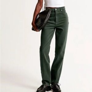 Stylish Green High-Waisted Pants